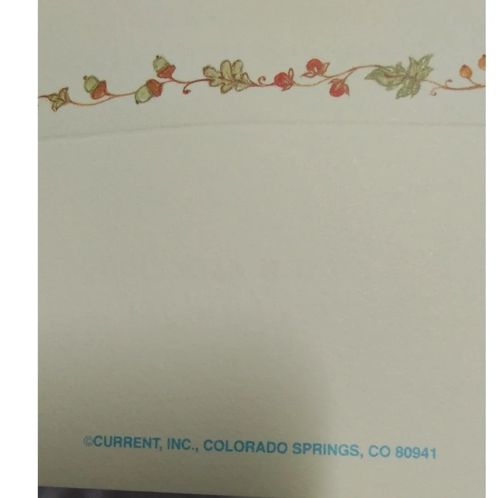 1990 Current‎ Inc Thanksgiving Place Cards Vintage Gratitude Table Decor